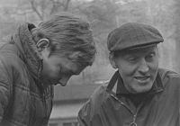 Soustředění jezdců Škoda z Evropy, s Boříkem Podsedníčkem, Kokořínský důl, 13. dubna 1969