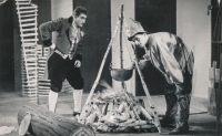 Pasáček vepřů s Pavlem Landovským v Severomoravském divadle Šumperk, rok 1961