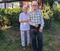 S manželkou Libuší, Zdětín, srpen 2024