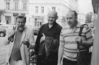 From left to right: Oleh Lysheha, Viktor Neborak, and Vasyl Gabor. Lviv, 2011