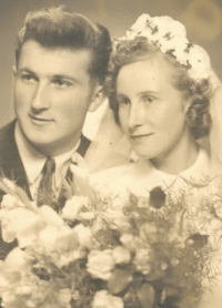 Svatební foto, Rumburk, 1953