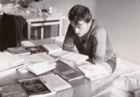 Na koleji před 1. státní zkouškou, podzim 1977
