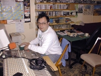 Petr Benesch ve studiu Bevox na Vinohradech, rok 1997