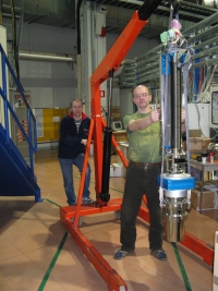 Montáž analyzátoru v Terstu, 2009