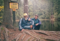 S manželem Josefem na Šumavě, 90. léta 20. století