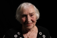 Galina Vaněčková při natáčení, Praha, 2020