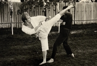 Václav Nehasil cvičí judo, 80. léta
