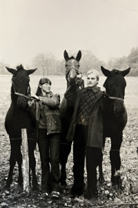 S budoucí ženou Jitkou Snopovou, začátek 80. let