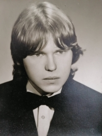 Pamětník jako maturant teplického gymnázia, 1982