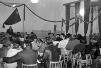 Oslavy komunistického puče režimem zvaného jako Vítězný únor 1948, Služovice, 1983