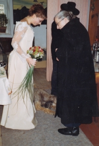 Martina Veselá Jirousová jako nevěsta