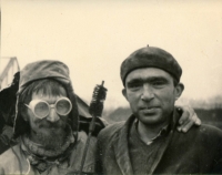 Václav Peřich jako zaměstnanec zahradnictví ve Velké Chuchli, cca 1973 (po čištění koksového kotle)