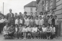 Jiří Svoboda v 8. třídě na 1. ZŠ Rakovník, rok 1966 