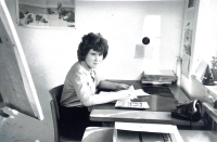 Jarmila Omesová v práci, Žďár nad Sázavou