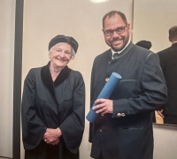 Alena Winterová – poslední promoce s jejím posledním doktorandem, 2020