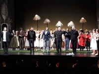 Při premiéře své opery Broučci v Divadle Josefa Kajetána Tyla v Plzni, 2019