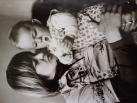 With younger son Igor, spring 1977