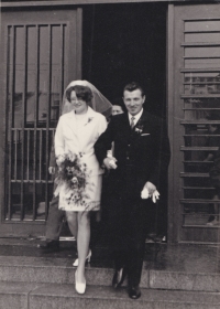 S manželem Josefem Bukvicem, listopad 1969