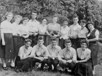 Třída Karla Kavičky na pedagogické škole v Olomouci v roce 1958