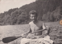 Ivo Havlovič na Vltavě roku 1955