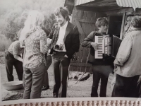 On a report at the chalet in Hrochot, 1973