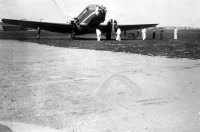 Snímek z letiště Kbely v době protektorátu, německý letoun Wibault-Penhoët 282