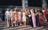 Alyona Karavay's graduation from the Donetsk National University, early 2000s