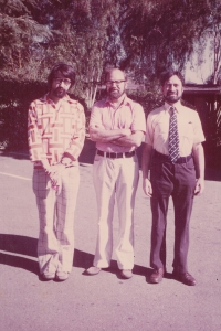 Matematici: Václav Chvátal, Victor Klee a Frenk Harary, pravděpodobně 1976