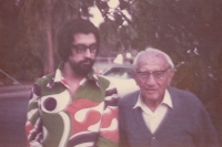 Václav Chvátal a maďarský matematik George Pólya cestou na seminář, pravděpodobně 1975