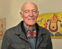 Stanislav Bukovský na vernisáži své výstavy v Galerii Jiřího Trnky s názvem Práce všeho druhu