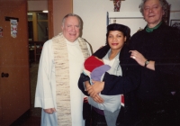 Irský farář, malíř François de Lucy a Flora le Borgne z Guadeloupe, svědkyně na jejich svatbě