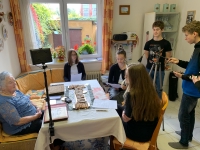 Nahrávání rozhovoru s Bohuslavou Slobodovou v projektu Příběhy našich sousedů