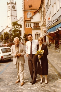 Jan Obrman, svatba s Christine Obrmanovou, 1985
