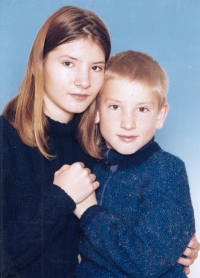 Děti Jiřího Louvara Olga a Filip, 1995