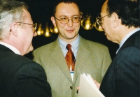 Jan Obrman s Pavlem Pecháčkem ve Svobodné Evropě, 1998