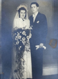 Svatba Josefa Bialase a Karly Jendrečkové, Hlučín, 1953