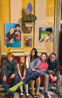 Vánoční přání, vnoučata pamětnice a jejího druhého manžela Eduarda Bryndy