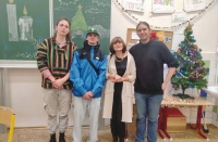 Lýdie Šilarová se svými bývalými žáky ze ZŠ Vratislavova, prosinec 2023