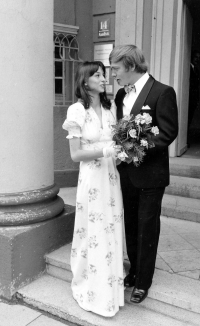 Civilní svatba Evy Sedlářové a Karla Kryla, Mnichov, 13. července 1973
