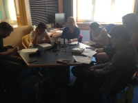 Natáčení rozhovoru v Českém rozhlase