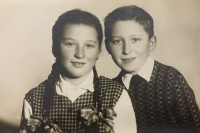 František Fleischmann se sestrou Jiřinou
