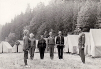 Luboš Toušek na cvičitelské škole CCP,  tábořiště Vrážné cca v roce 1989