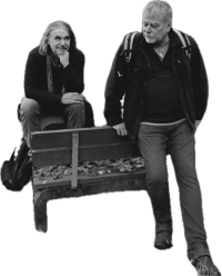 Tomáš Mazal (vpravo) s Čarodějem, občanským jménem Lubomírem Drožděm