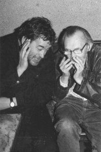 Tomáš Mazal (vlevo) s Egonem Bondym v roce 2004