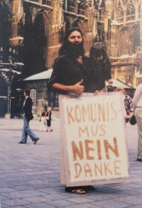 Miroslav Skalický s dcerou v Rakousku; 80. léta