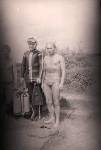 Jiří Louvar na vojně, kde sloužil jako vojenský potápěč, 1978–1980