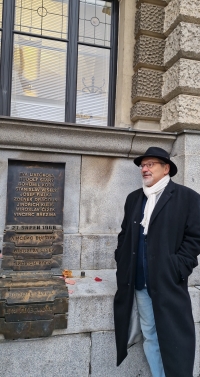 Jan Kovanic po rozhovoru s žákovským týmem ZŠ U Školy v roce 2024