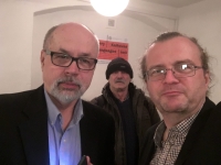 Radko Kubičko (vpravo) s Jiřím Pehe, 2016