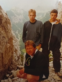 S rodinou v Dolomitech, 1997