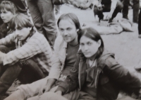 Festival ve Chvaleticích, Luděk Pucholt vpravo, 80. léta